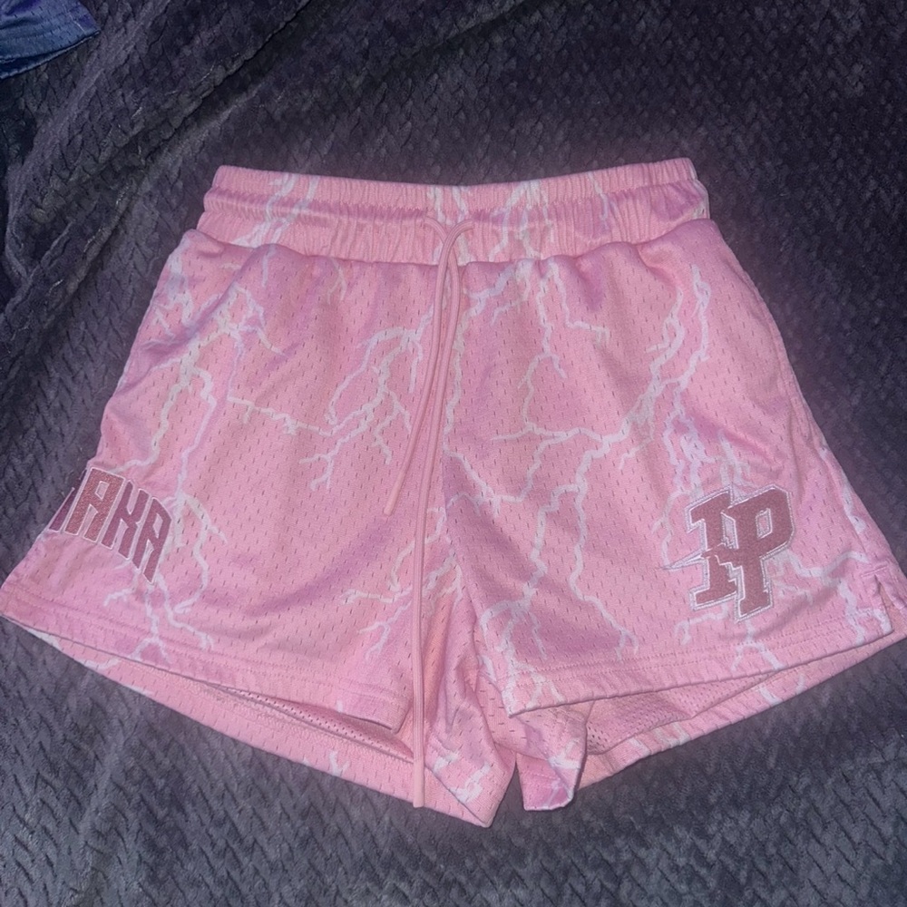 Inaka Power Pink Athletic Shorts with Elastic Waistband